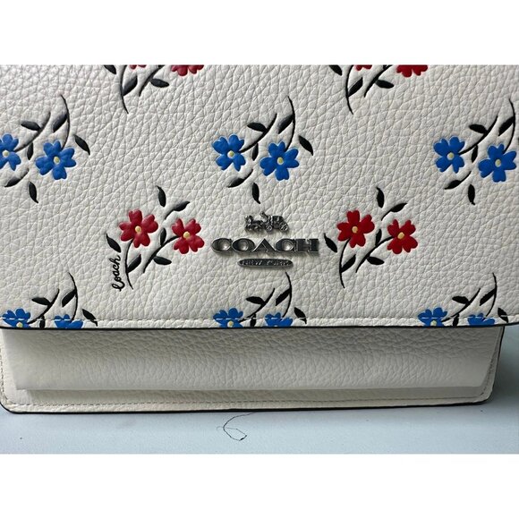 COACH CT831 Mini Klare Crossbody Bag With Floral Print Leather Chalk Multi - Picture 6 of 9